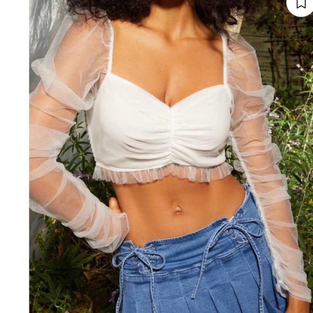 Dollskill Sugar Thrillz PURE PEACEFUL PRELUDE PUFF SLEEVE TOP New with tags $38